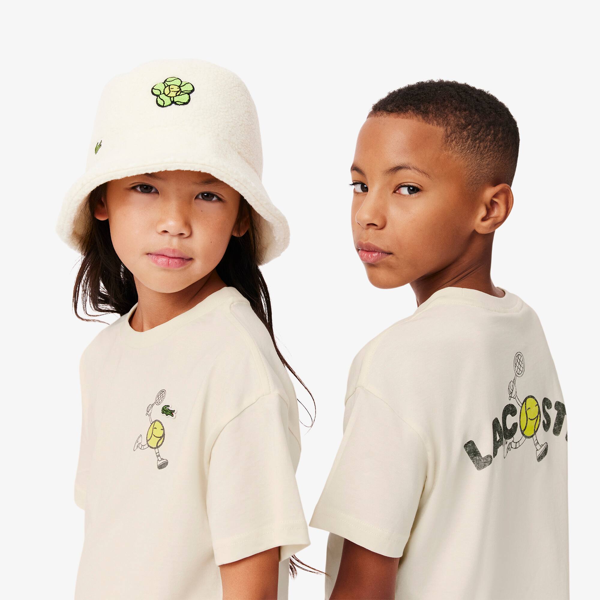 Kids' Tennis Ball Print Cotton T-Shirt - T-Shirts & Tops - New In