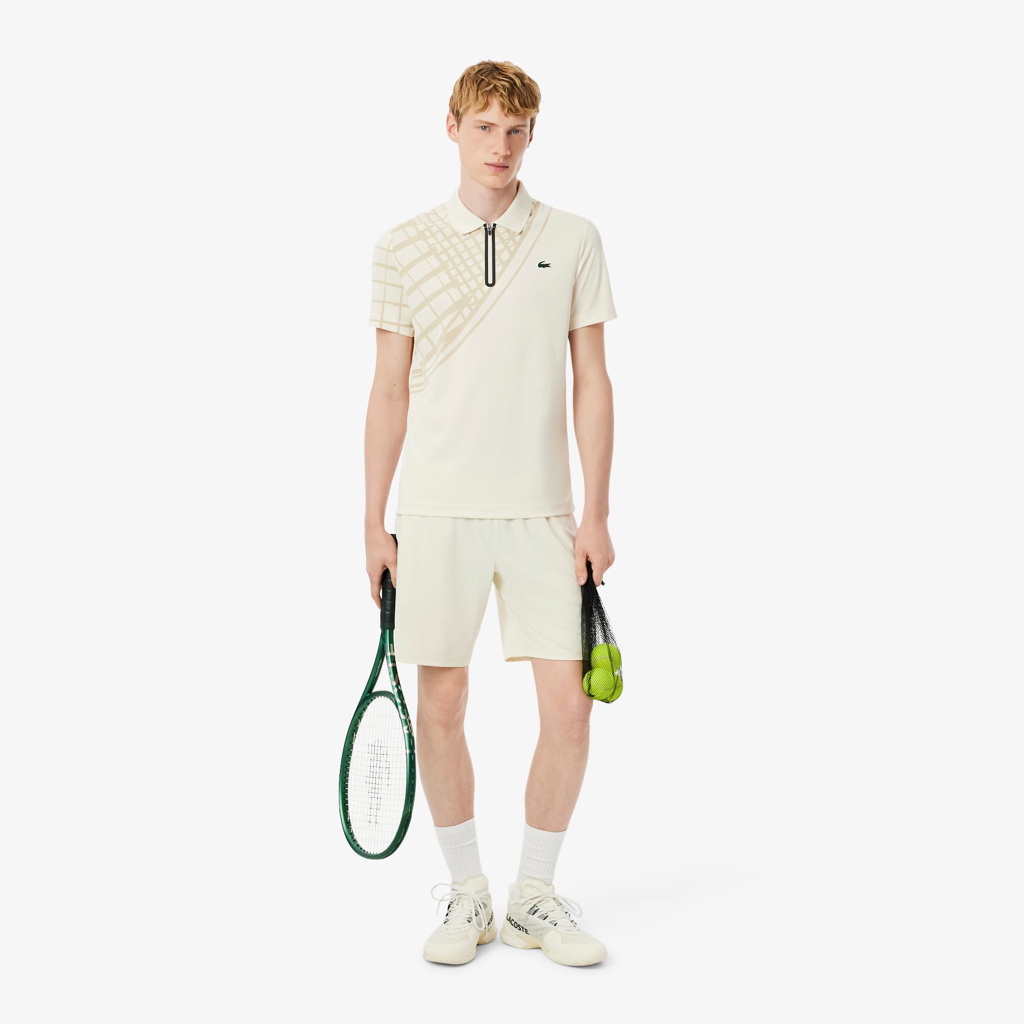 Men's Ultra Dry Printed Slim Fit Tennis Polo - Polo Shirts - New