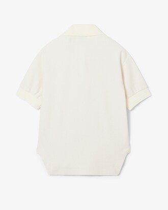 Runway Loose Fit Boucl&eacute; Knit Polo Shirt