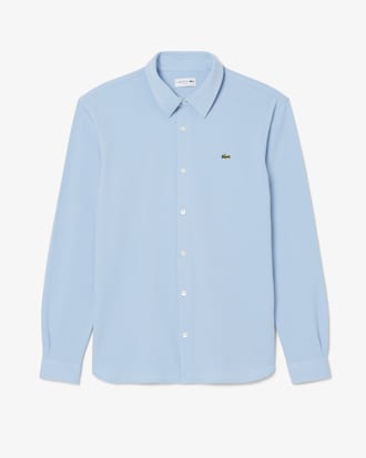 Camisa Para Hombre Slim Fit En Piqu&eacute; De Algod&oacute;n