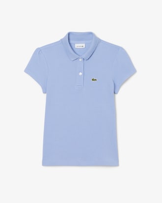 Girls' Scalloped Collar Piqué Polo