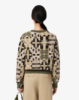 Women's Crew Neck Wool Graphic Sweater