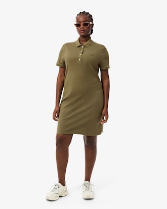 Women's Slim Fit Stretch Mini Piqu&eacute; Polo Dress