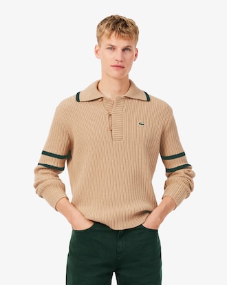 Archive Edition Striped Polo Collar Sweater