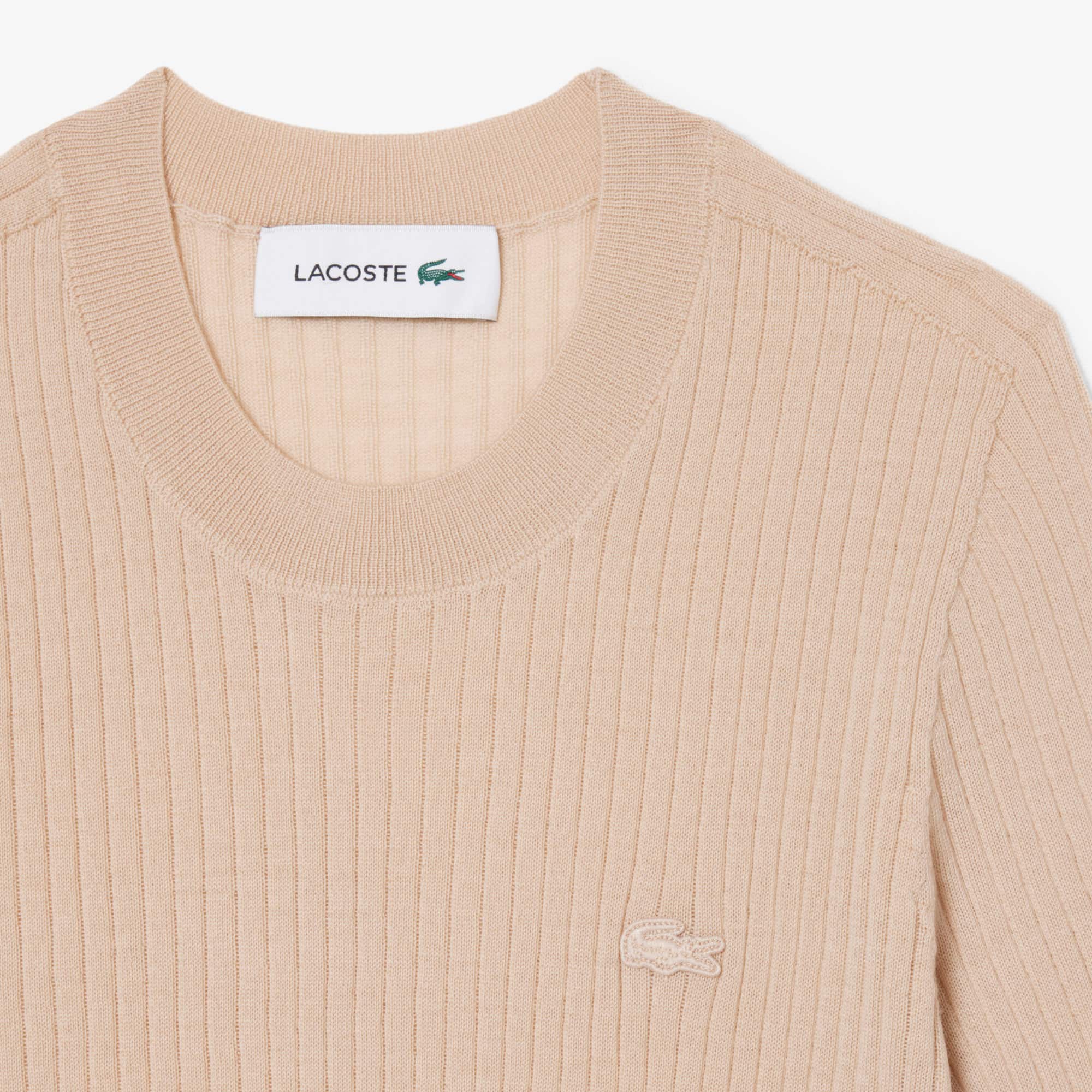 Women's Short Sleeve Merino Wool Rib Knit Sweater