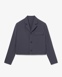 Runway Cropped Jacquard Tailored Jacket