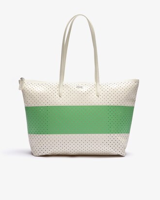 L.12.12 Colorblock Perforated Canvas Zip Tote