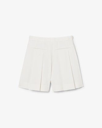 Women's Runway Pleated Wool Shorts