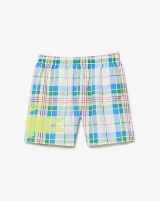 Men&rsquo;s Quick-Dry Checked Swim Trunks