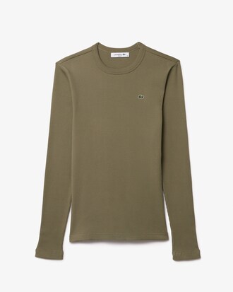 Women's Slim Fit Ribbed Cotton T-Shirt