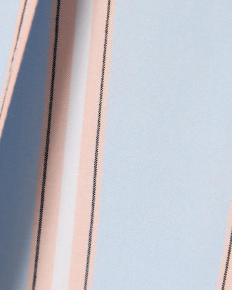 Poplin Short Striped Pleated Skirt