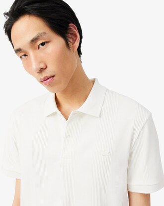 Classic Fit Ribbed Knit Polo