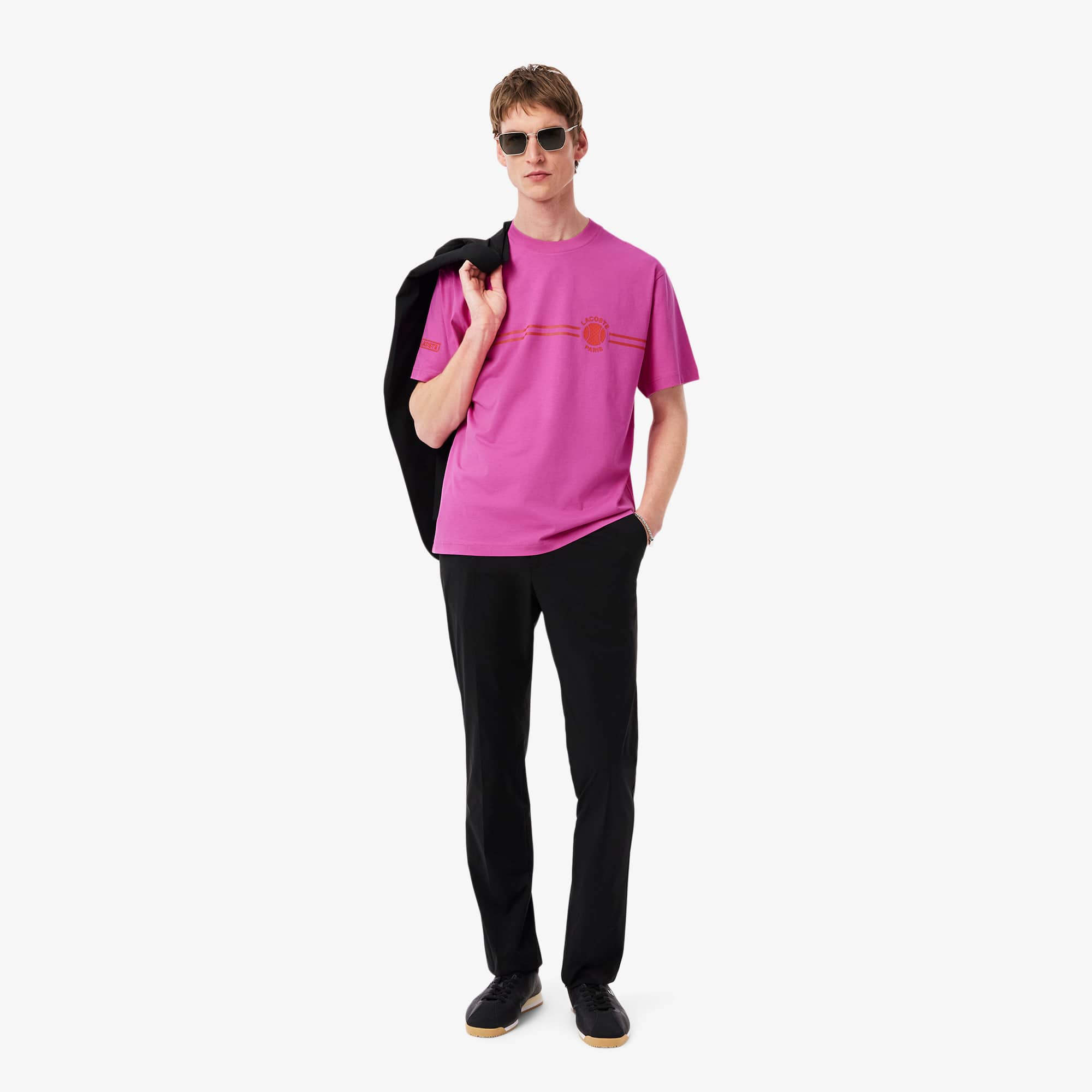 Men's Printed Embroidered Cotton Jersey T-Shirt - T-shirts - New