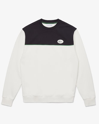 Men&rsquo;s Heritage Badge Colourblock Cotton Fleece Sweatshirt
