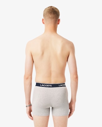 Paquete de 3 calzoncillos b&oacute;xer de algod&oacute;n el&aacute;stico para hombre