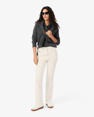 Straight Cut High Waist Denim Jeans