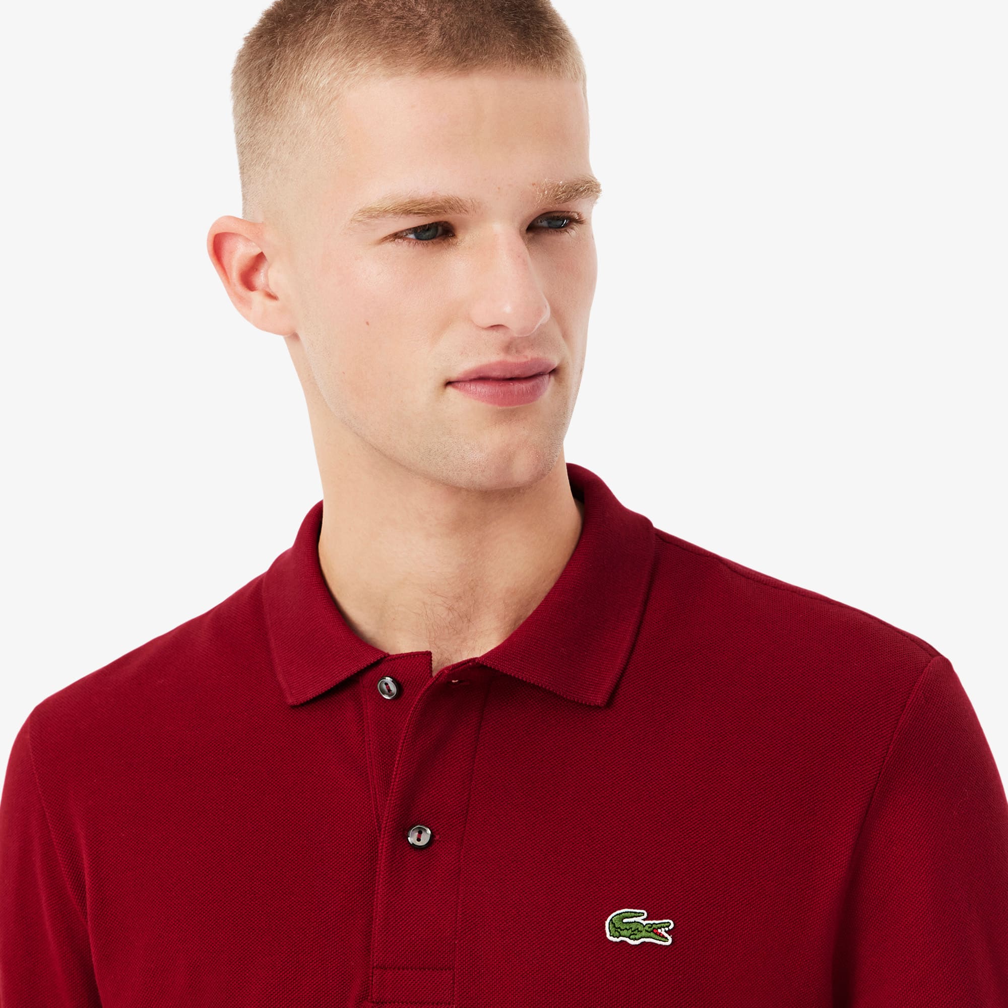 メンズウェア V12 LEOCOMO POLO Lacoste Men's Short Sleeved Ribbed Collar Polo Shirt