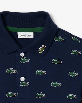 Boys' Printed Petit Piqué Polo