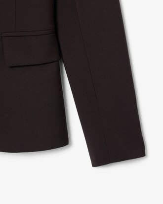 Blazer slim fit en laine logo brod&eacute;