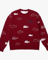 Men's Made In France Crew Neck Organic Cotton Jacquard Sweater