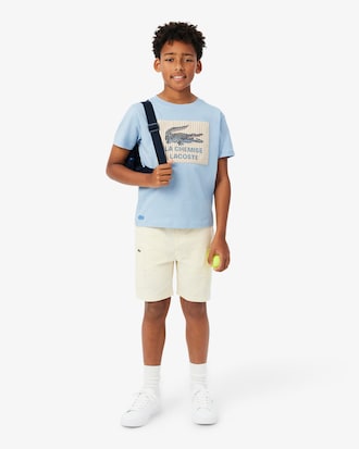 Badge Accent Cotton T-Shirt