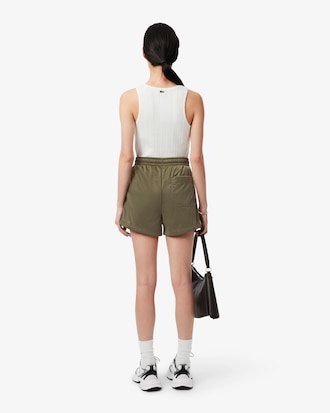 Women's Satin Jersey Pointelle Stripe Shorts