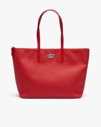 Grand sac cabas en toile avec crocodiles color&eacute;s