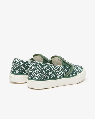 Slip-on b&eacute;b&eacute; Lacoste x Netflix en textile