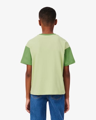 Contrast Trim Cotton T-Shirt