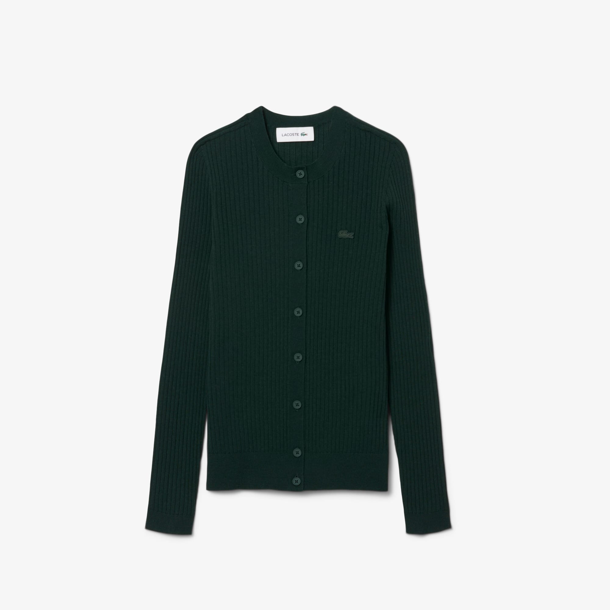 Women's Rib Knit Merino Wool Cardigan - Sweaters & Sweatshirts