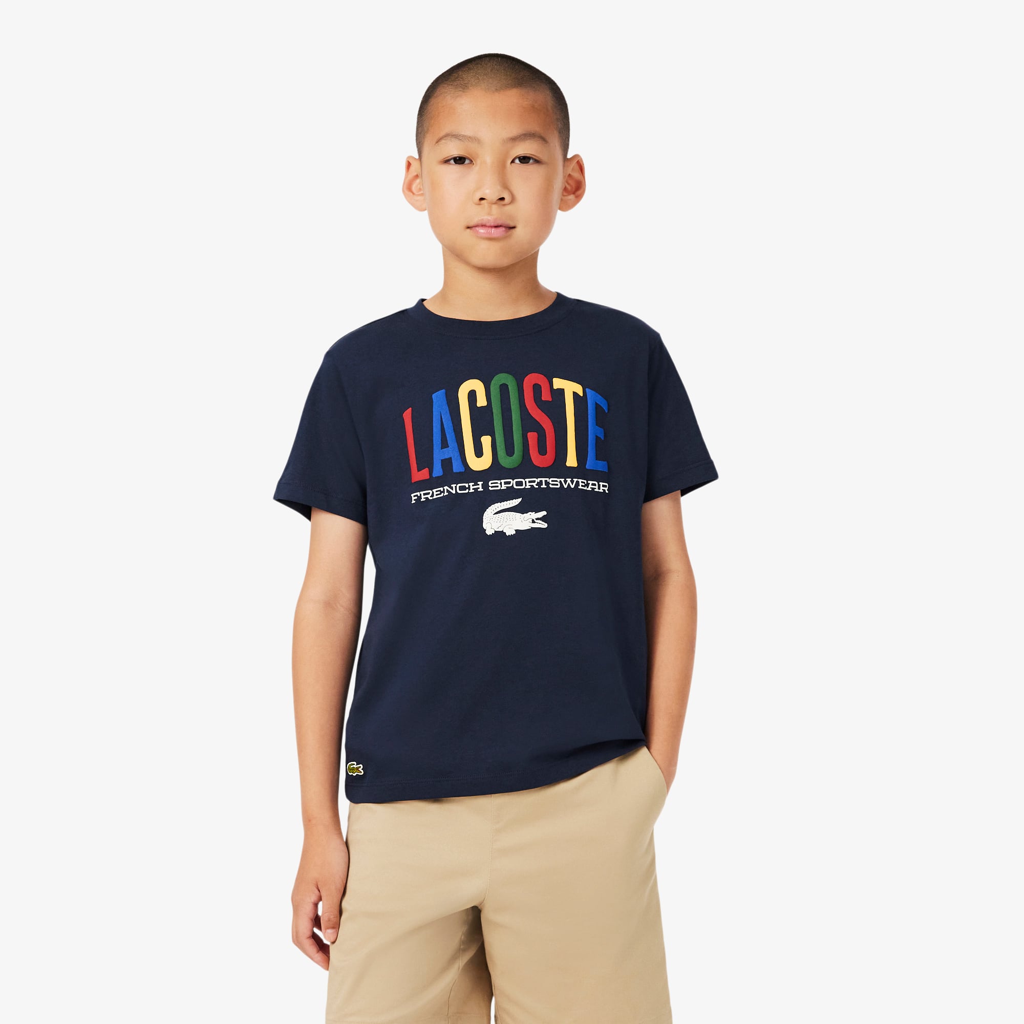 Lacoste Boys' 10-16 Short-Sleeve Graphic T-Shirt - Marine