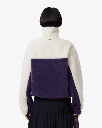 Women's High-Neck Oversized Fleece Sweatshirt