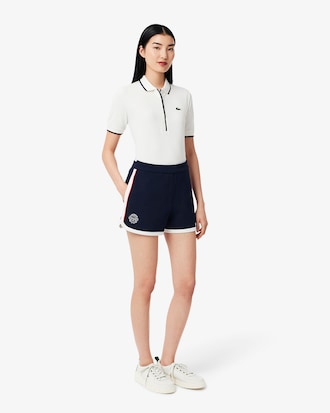 Pantal&oacute;n corto de piqu&eacute; el&aacute;stico Tennis Heritage para mujer