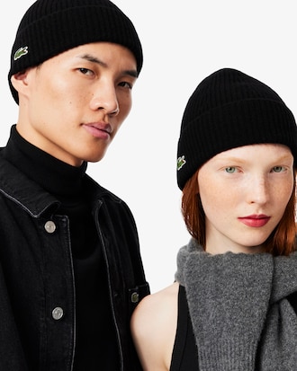 Unisex Rib Knit Wool Beanie