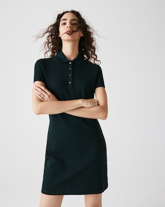 Women's Slim Fit Stretch Mini Piqué Polo Dress