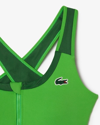 Bralette elástico deportivo con Color Block y Cierre