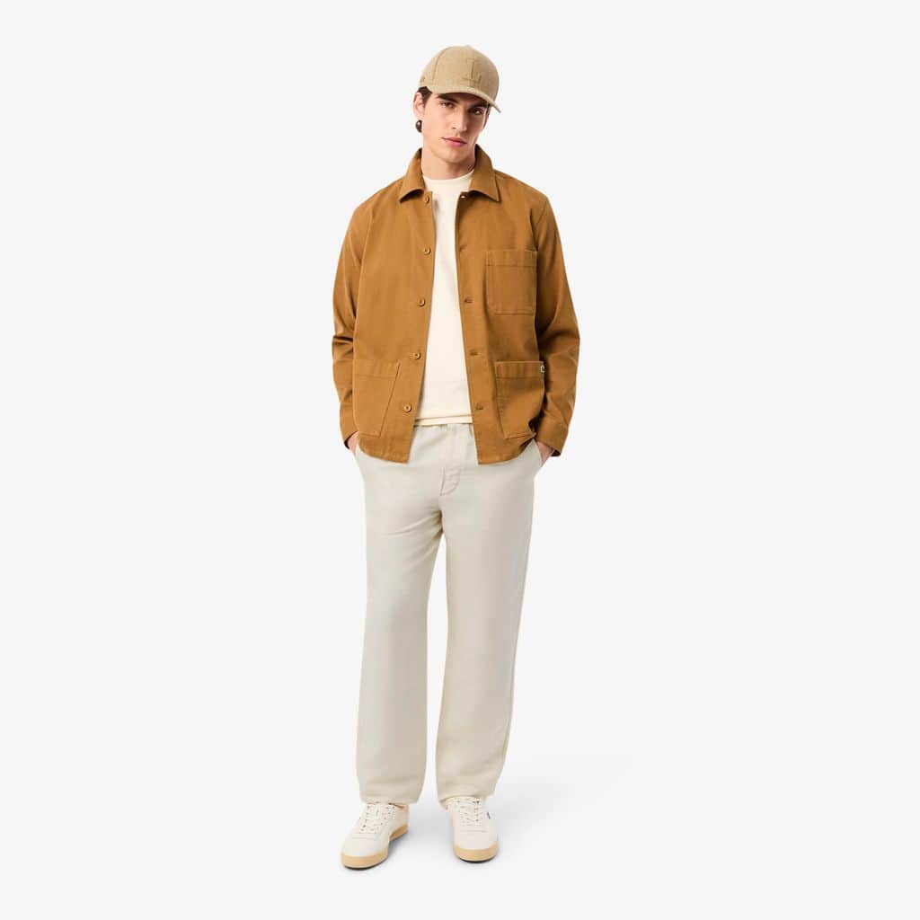 Lacoste Men's Regular Fit Linen Twill Pants - 4xl - 9 In Brown
