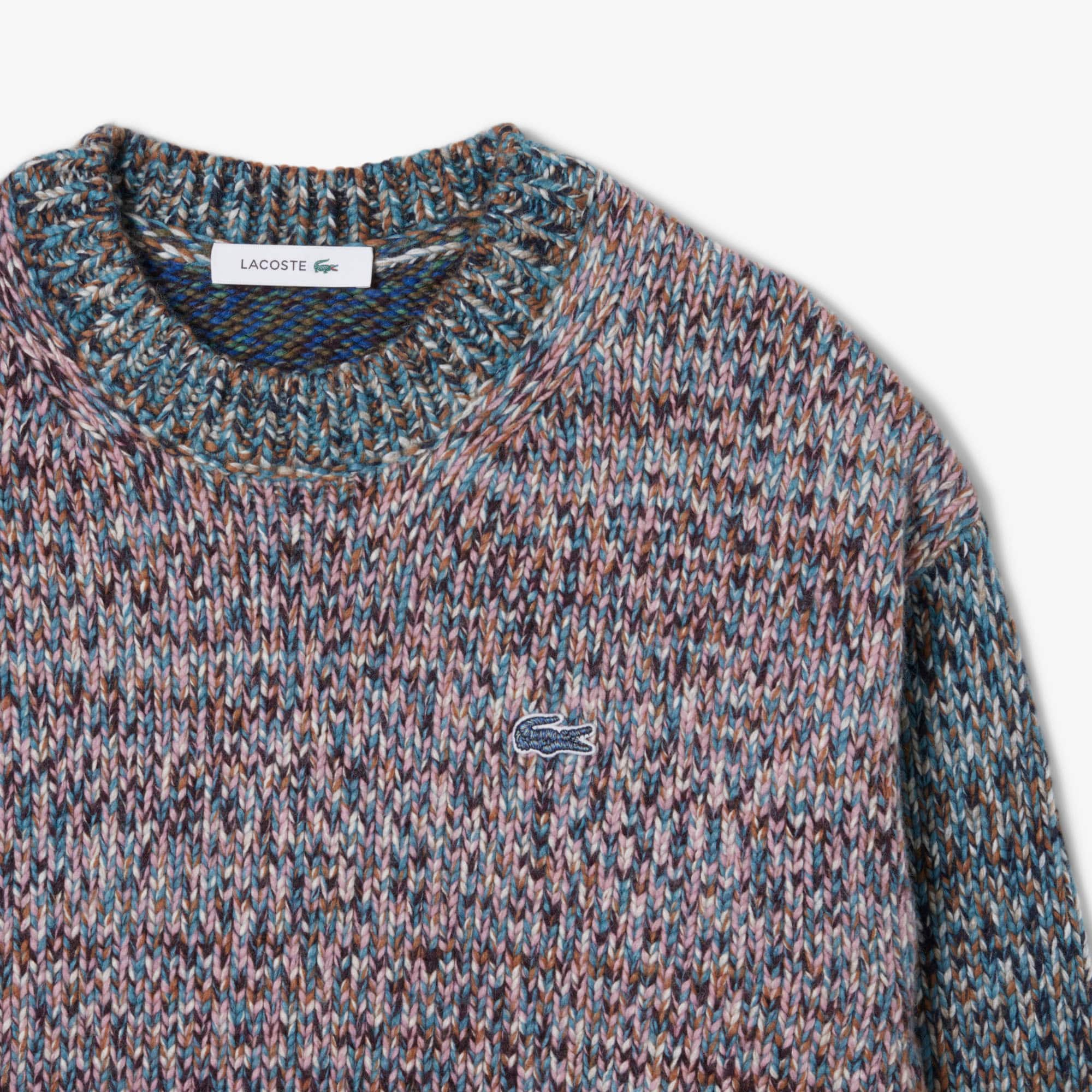 Women's High-Neck Wool Blend Cable Knit Sweater - Sweaters
