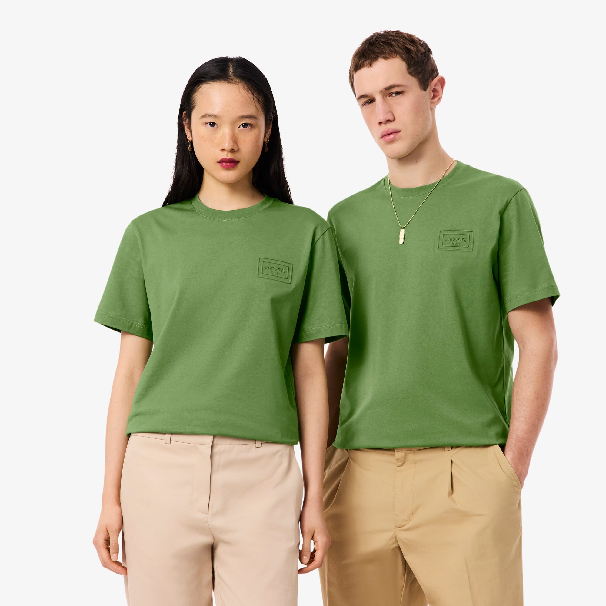 Lacoste Embossed Branding Jersey T-shirt - Xl In Green