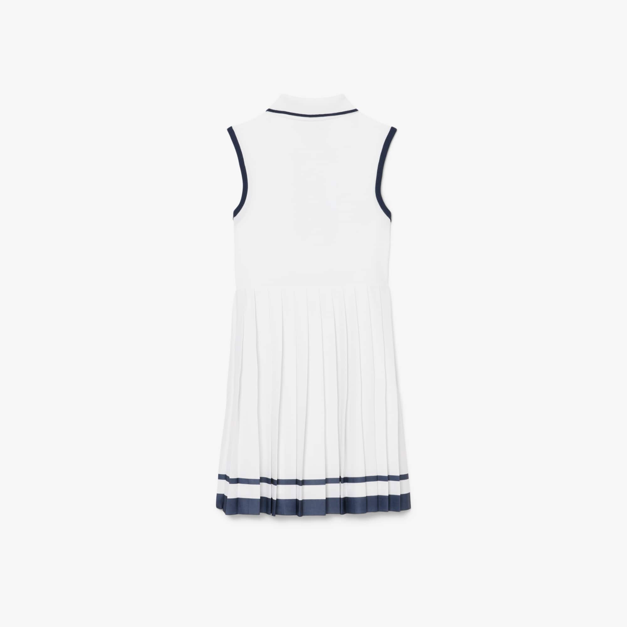 【LACOSTE】 ★ Wool Pleats Polo Dress ★ Wool 100% Kids' Stretch Piqué Pleated Polo Dress - Dresses & Skirts