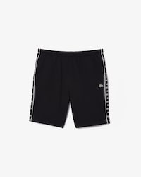 Men's Regular Fit Logo Stripe Fleece Shorts