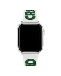 Unisex Croc Print White Silicone Apple Watch Strap