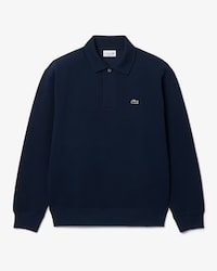 Polo Collar Piqu&eacute; Sweatshirt