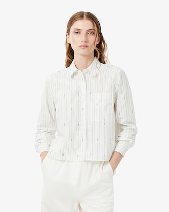 Camisa de Popelina Jacquard Regular Fit