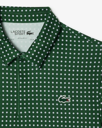 Polo imprimé homme Lacoste Golf en polyester recyclé