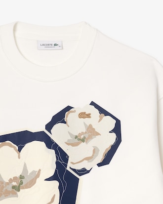 Women's Oversized Printed Fleece Sweatshirt