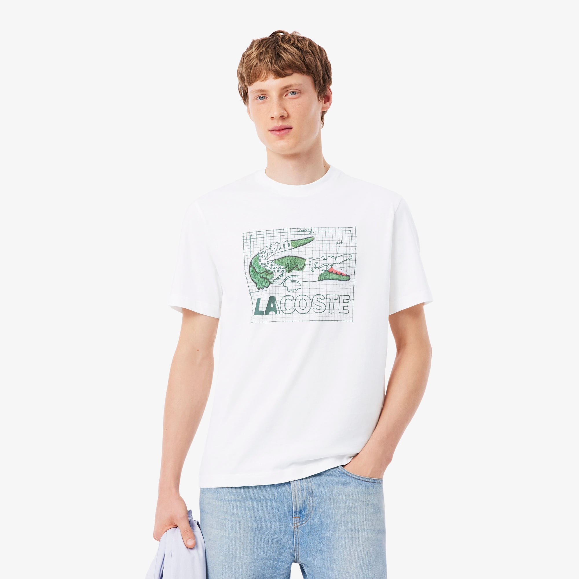 Lacoste Printed Cotton T-shirt
