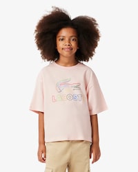 Girls' Oversized Print Cotton T-Shirt   
