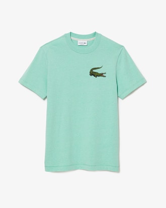 Men's Crocodile Embroidered Crew Neck Cotton T-Shirt