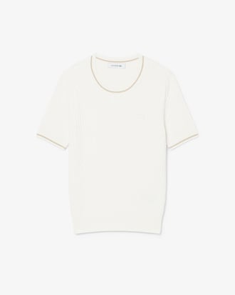 Short Sleeved Cable Knit Sweater